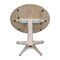 International Concepts Round 42 in Rd Dual Drop Leaf Pedestal Table, 36.3 inH, Unfinished, Ready to Finish, 42 in W, 42 in L K-42DPT-27B-6B - alternate 6